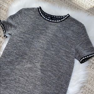 Knitted Zara pearl knock line dress
